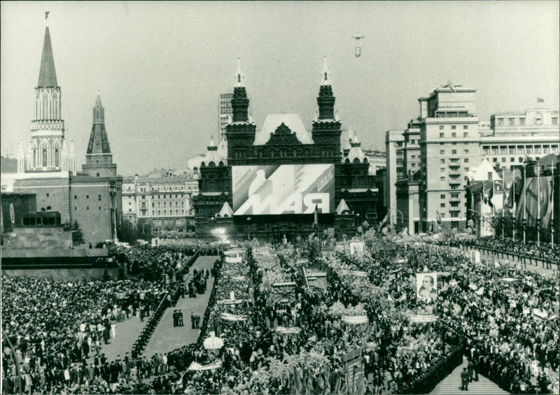 Red Square during the May Day celebrations of 1937 - Vintage Photograph