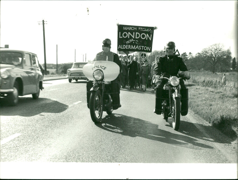 Police march from London to Aldermaston - Vintage Photograph