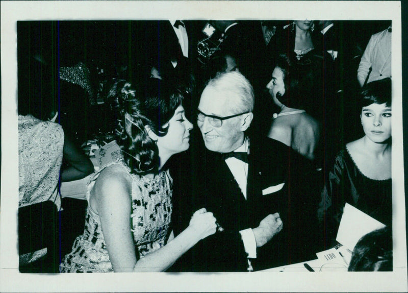 Chevalier, Maurice, and Shirley Mac-Laine with Geraldine Chaplin - Vintage Photograph