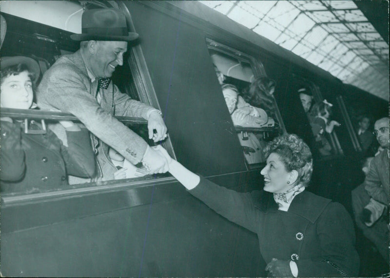 Maurice Chevalier leaves for New York - Vintage Photograph