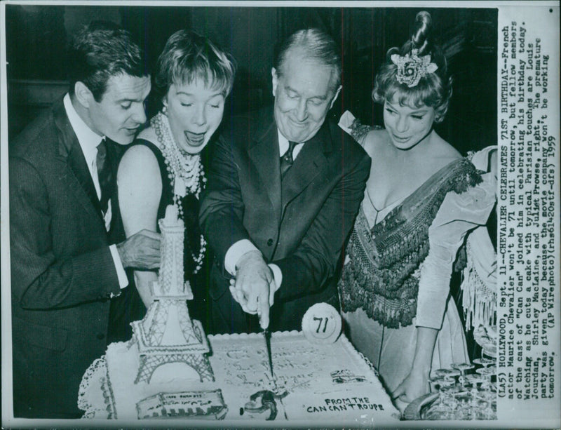 Chevalier Celebrates 71st Birthday - Vintage Photograph