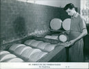 The preparation of Parmesan cheese - Vintage Photograph