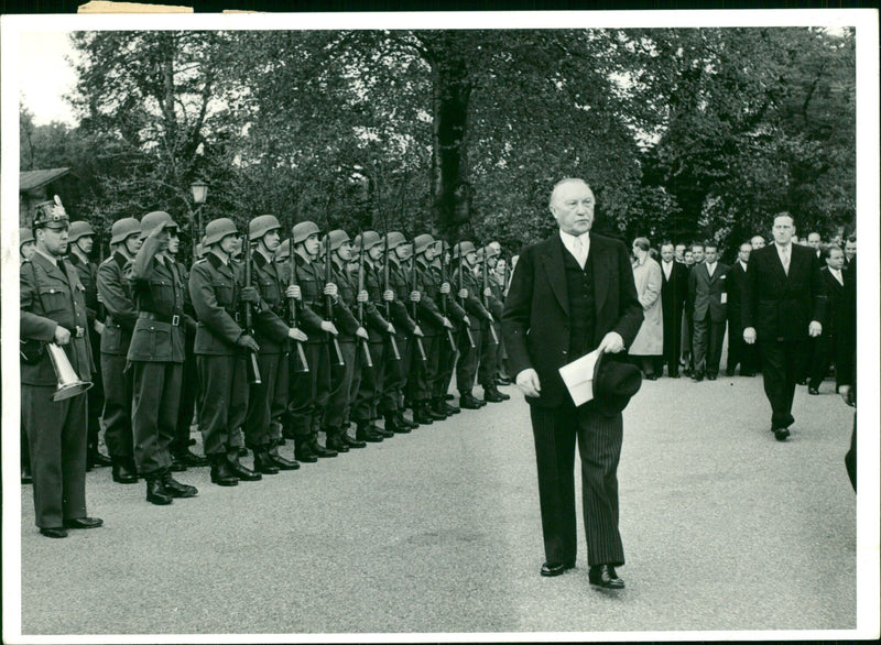 Flag parade in Germany after 10 years - Vintage Photograph