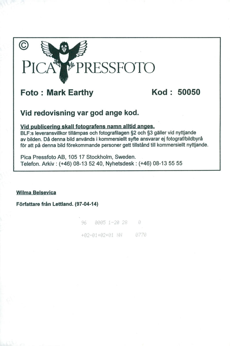 Vizna Belsevica, poet Latvia - Vintage Photograph