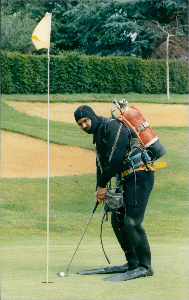 Golf ball Divers - Vintage Photograph