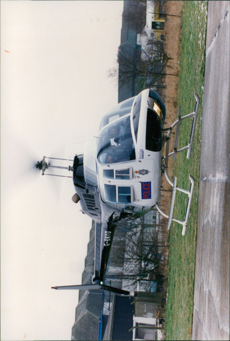 Police: Equipment, Police Helicopter - Vintage Photograph