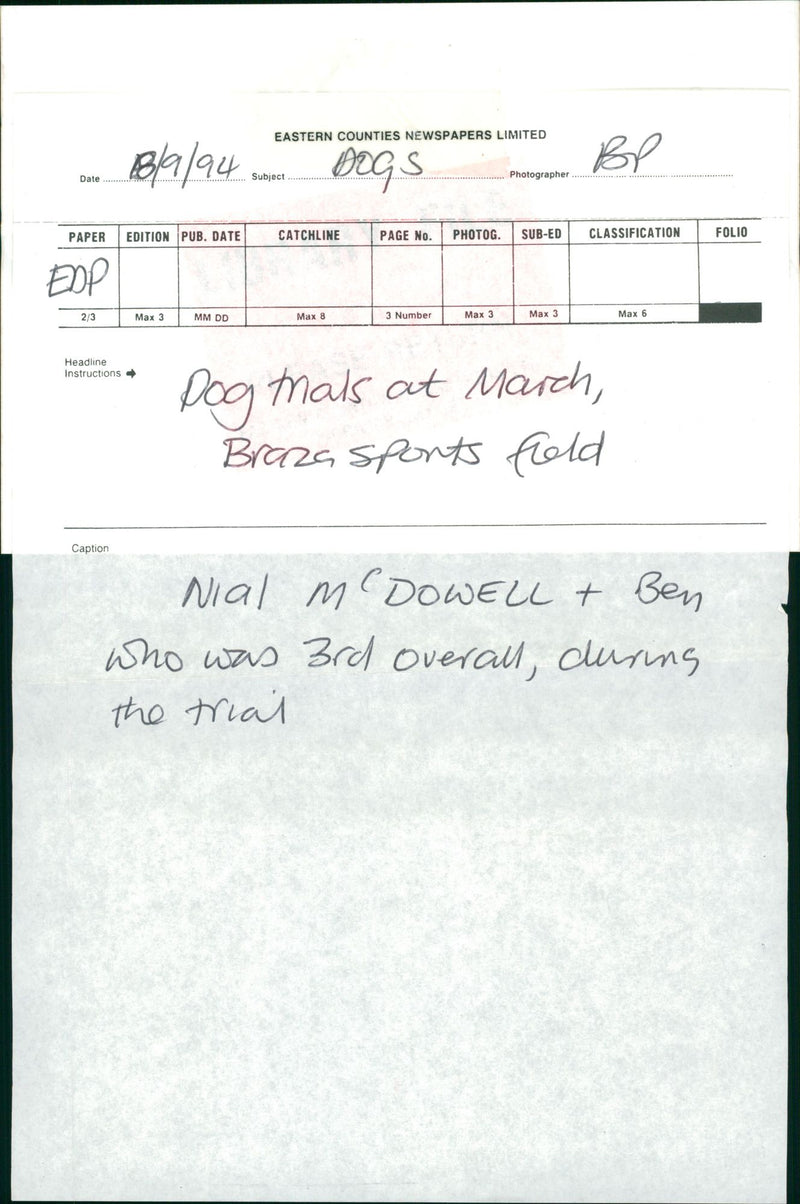 Police Dog 'Ben' with handler - Vintage Photograph