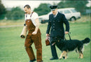 Police Dog 'Ben' with handler - Vintage Photograph