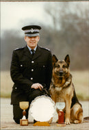 Policeman Jim Goad and his dog Royal - Vintage Photograph