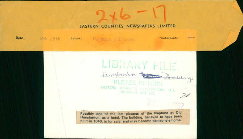 Hunstanton Building - Vintage Photograph