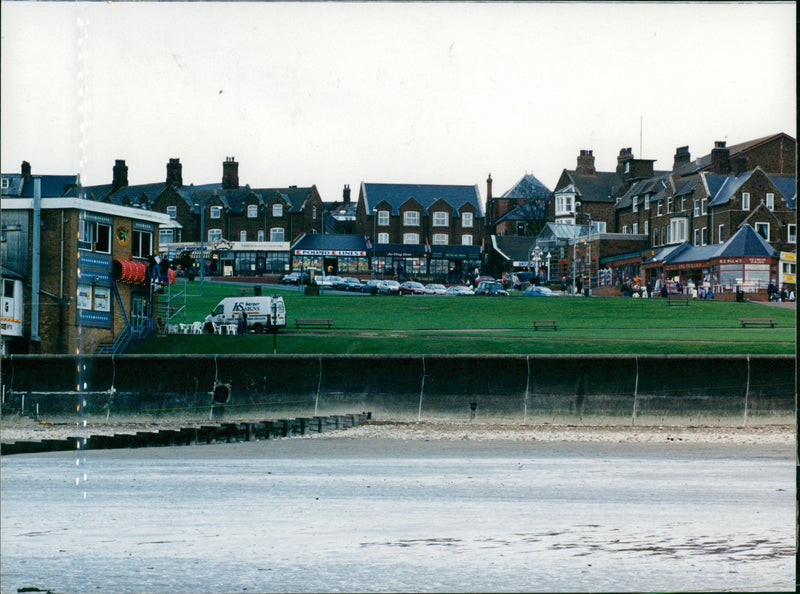 Hunstanton Beach Promenade Panorama - Vintage Photograph