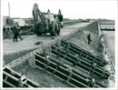 Hunstanton sea front wall construction - Vintage Photograph