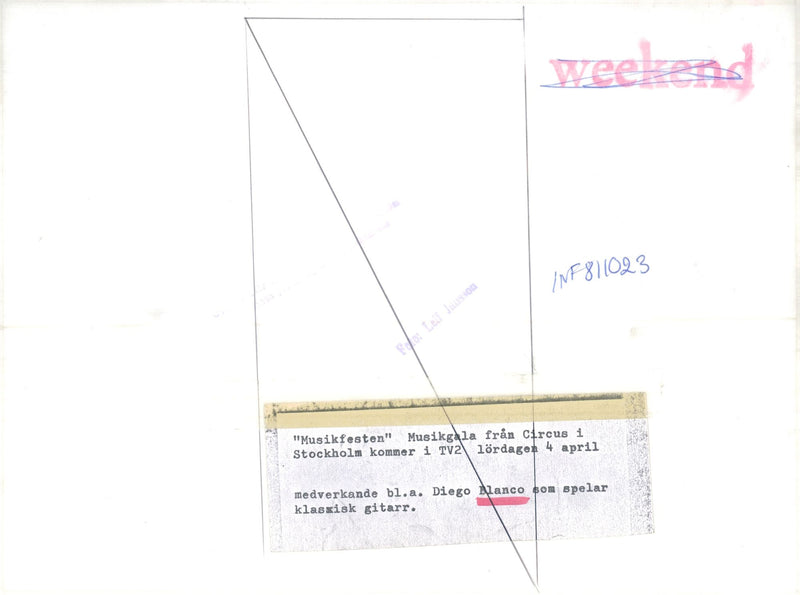 Diego Blanco, musician - Vintage Photograph