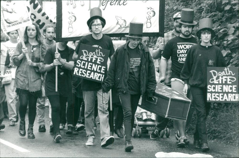 Animal Rights March at Eye - Vintage Photograph