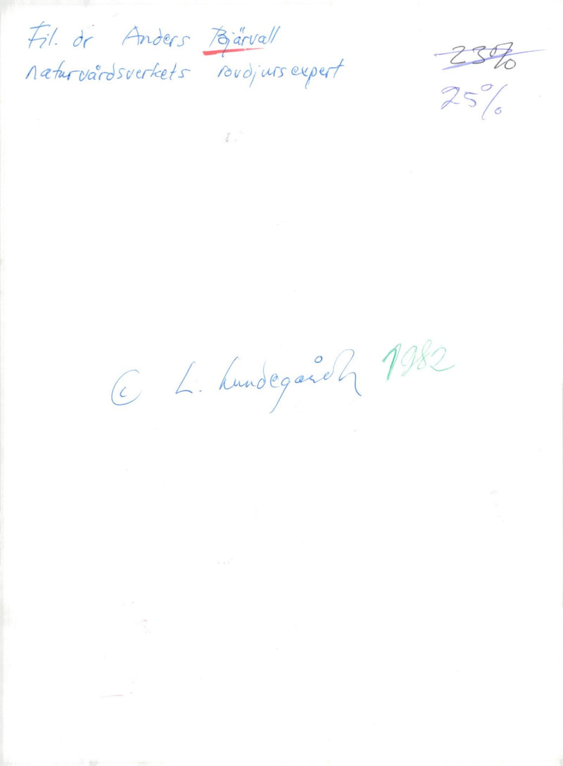 Anders Bjärvall, President of the Nature Conservation Association - Vintage Photograph