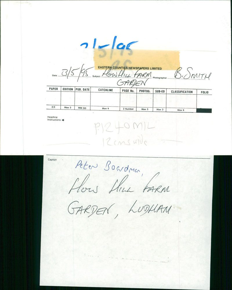 How hill farm garden. - Vintage Photograph