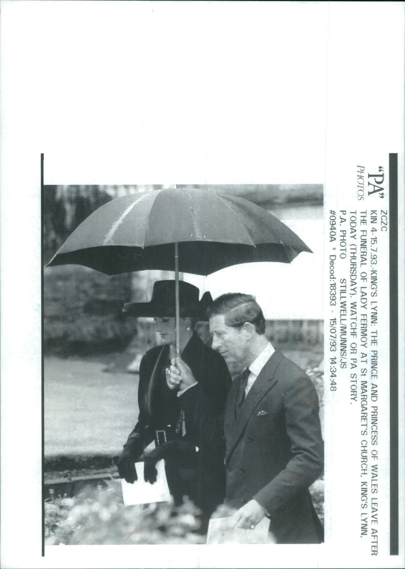 Prince Charles and Princess Diana - Vintage Photograph