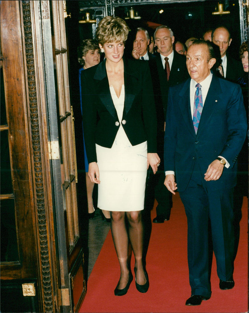 Princess Diana and Edwin Mirvish - Vintage Photograph