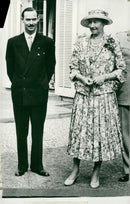 The Grand Duchess Charlotte and her son the Grand Duke Jean. - Vintage Photograph
