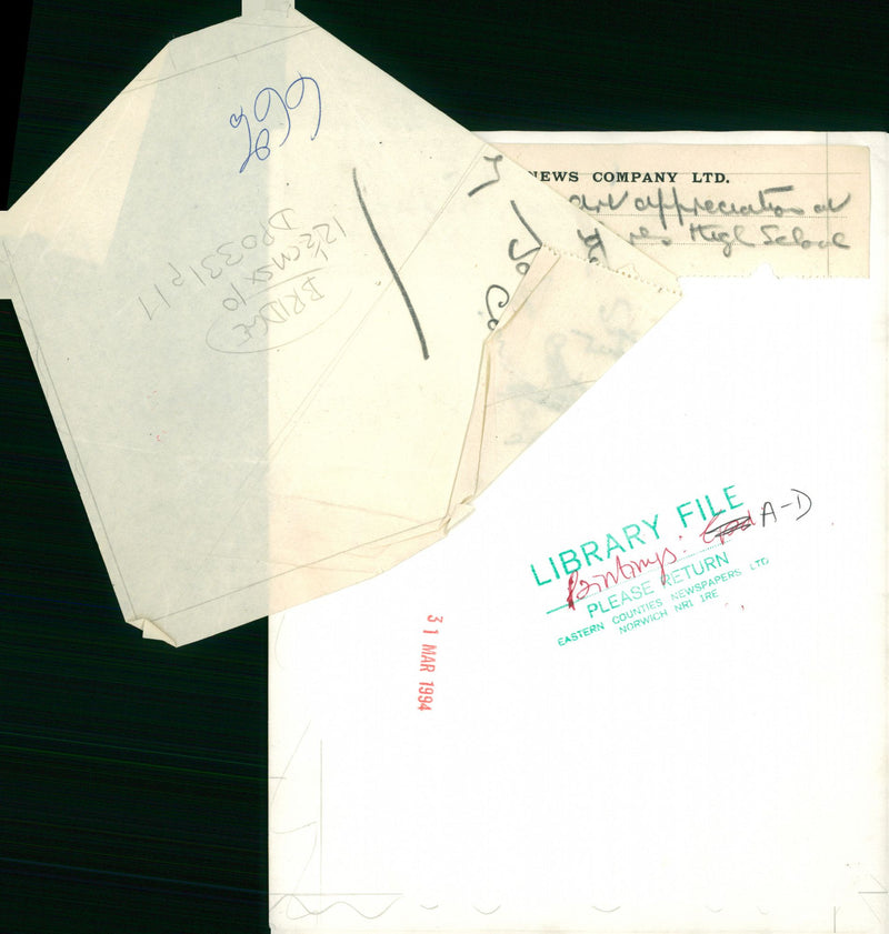 Landscape painting depicting a stone bridge - Vintage Photograph