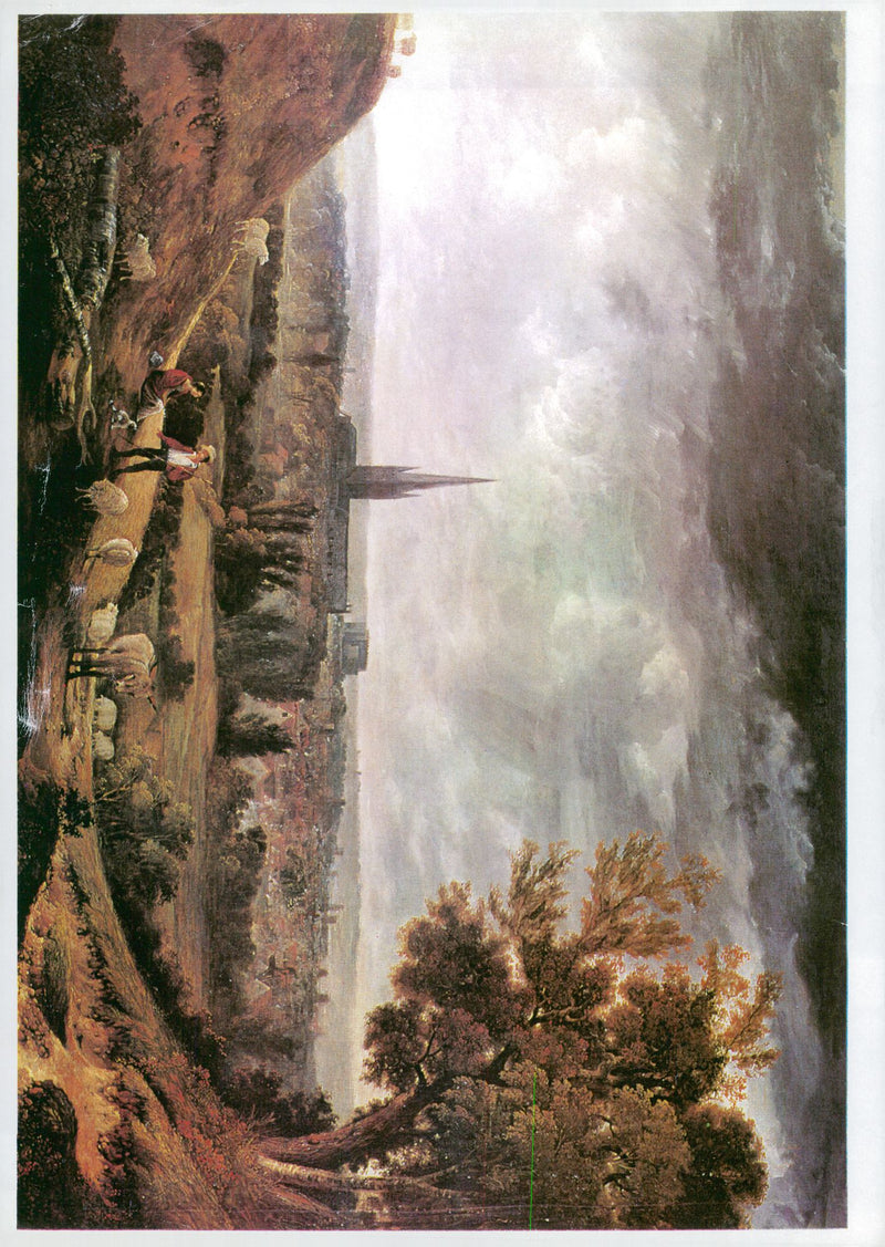 The view of nature with animals. - Vintage Photograph