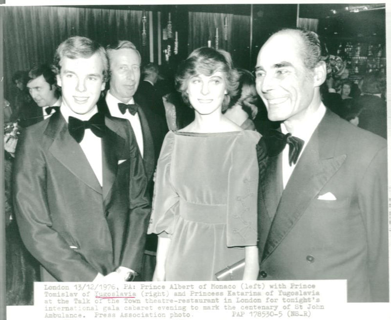 Prince Albert with Prince Tomislav and Princess Katarina - Vintage Photograph
