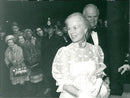 Katharine, Duchess of Kent draws admiring looks from the large crowd. - Vintage Photograph