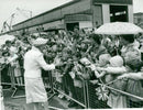 Duchess of Kent meeting some of the Royal fans. - Vintage Photograph