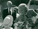 Katharine, Duchess of Kent receiving a bouquet of flowers - Vintage Photograph