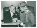 The Duchess of Kent talks with Mr. Sidney Eaton at Halsey House - Vintage Photograph