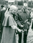 The Duke and Duchess of Kent after the tree planting - Vintage Photograph
