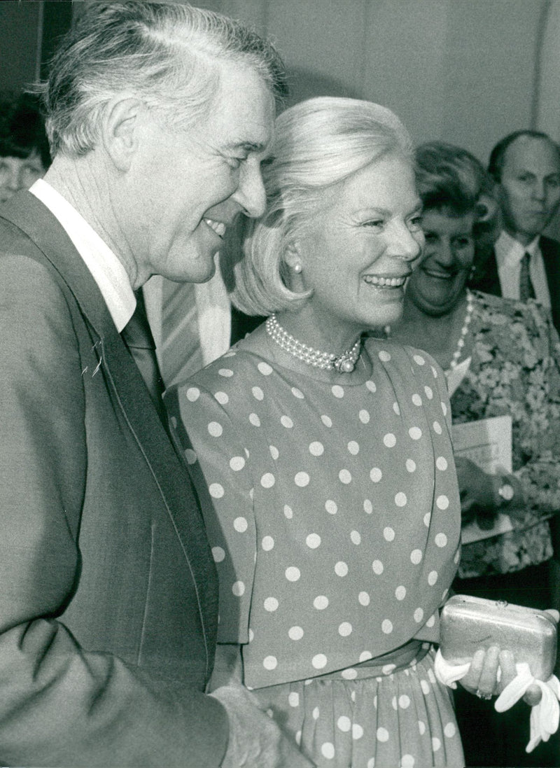 The Duchess of Kent and Bryan Read at the festival concert in St. Andrews Hall - Vintage Photograph