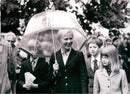 Katharine, Duchess of Kent with her children at Sandringham - Vintage Photograph