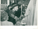 Katharine, Duchess of Kent at the handicraft exhibition - Vintage Photograph