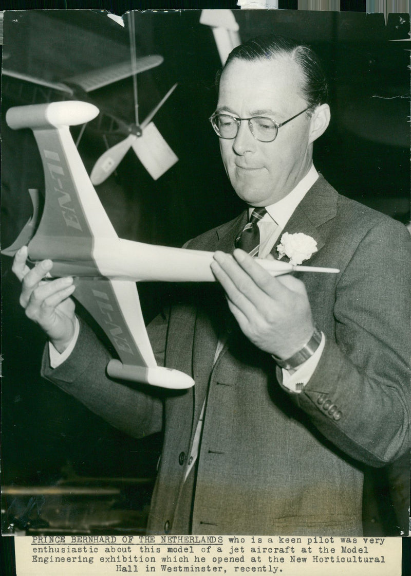 Prince Bernhard of the Netherlands - Vintage Photograph