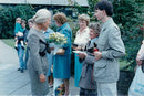 Duchess of Kent with members of the public. - Vintage Photograph
