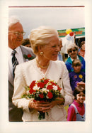 Katharine, Duchess of Kent holding a bouquet of flowers - Vintage Photograph