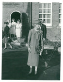 Katharine, Duchess of Kent smiles as she leaves Halsey House - Vintage Photograph