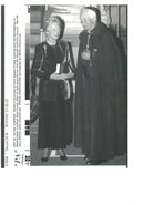 The Duchess of Kent and Cardinal Hume. - Vintage Photograph