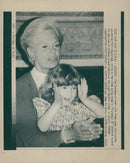 The Duchess of Kent with three year old Lucinda Lawrence. - Vintage Photograph