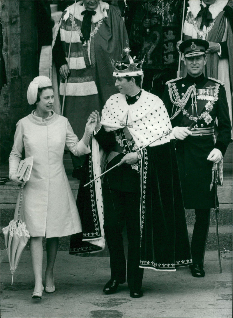 Prince of Wales with Elizabeth II - Vintage Photograph