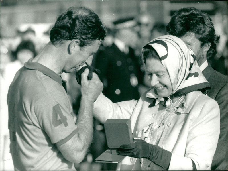 Charles, Prince of Wales and his mother Queen Elizabeth II - Vintage Photograph