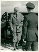 Duke of Gloucester arrive with his car. - Vintage Photograph