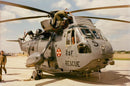 RAF Sea King arrive at Wattisham. - Vintage Photograph