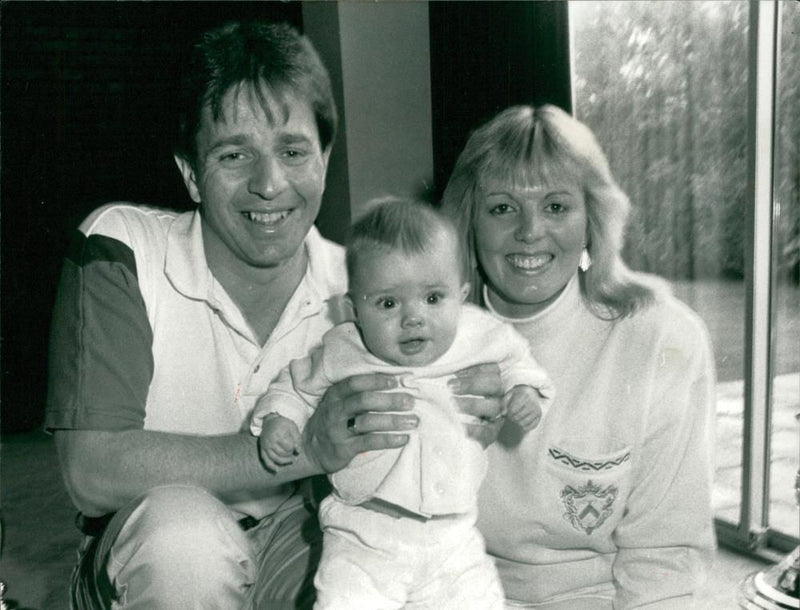 Martin Brundle, wife Liz Brundle and daughter Charlotte - Vintage Photograph