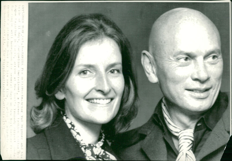 Yul Brynner and ex-wife Jacqueline de Croisset - Vintage Photograph