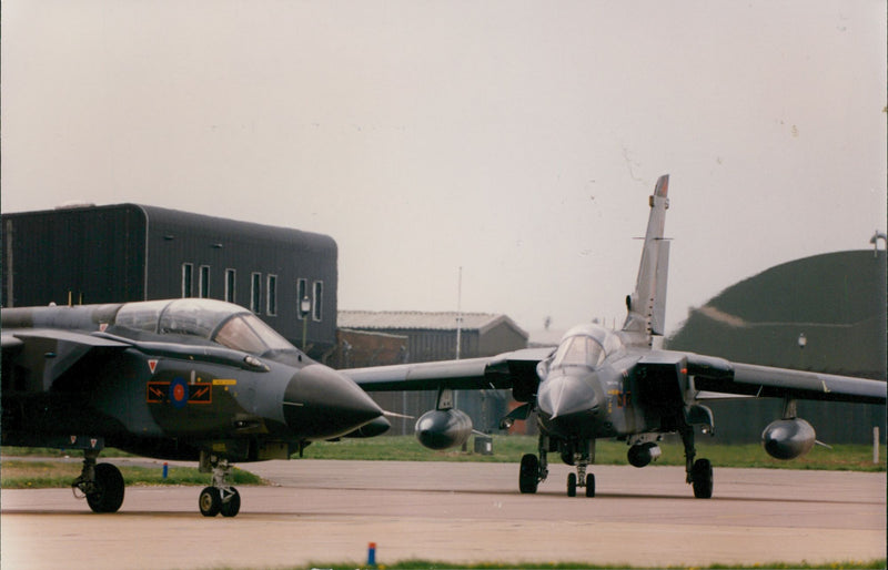 Jets at basement. - Vintage Photograph