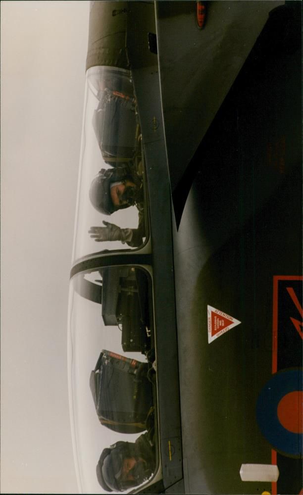 Raf marham inside a plane. - Vintage Photograph