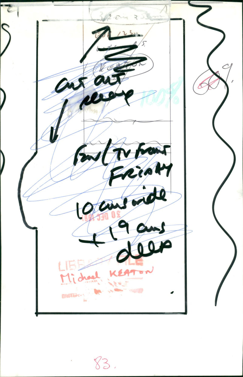 Michael Keaton stars as psychiatric patient Billy Caulfield, a writer with a little trouble controlling his temper. - Vintage Photograph