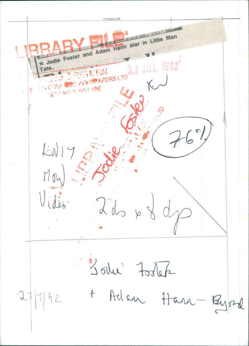 Jodie Foster - Vintage Photograph